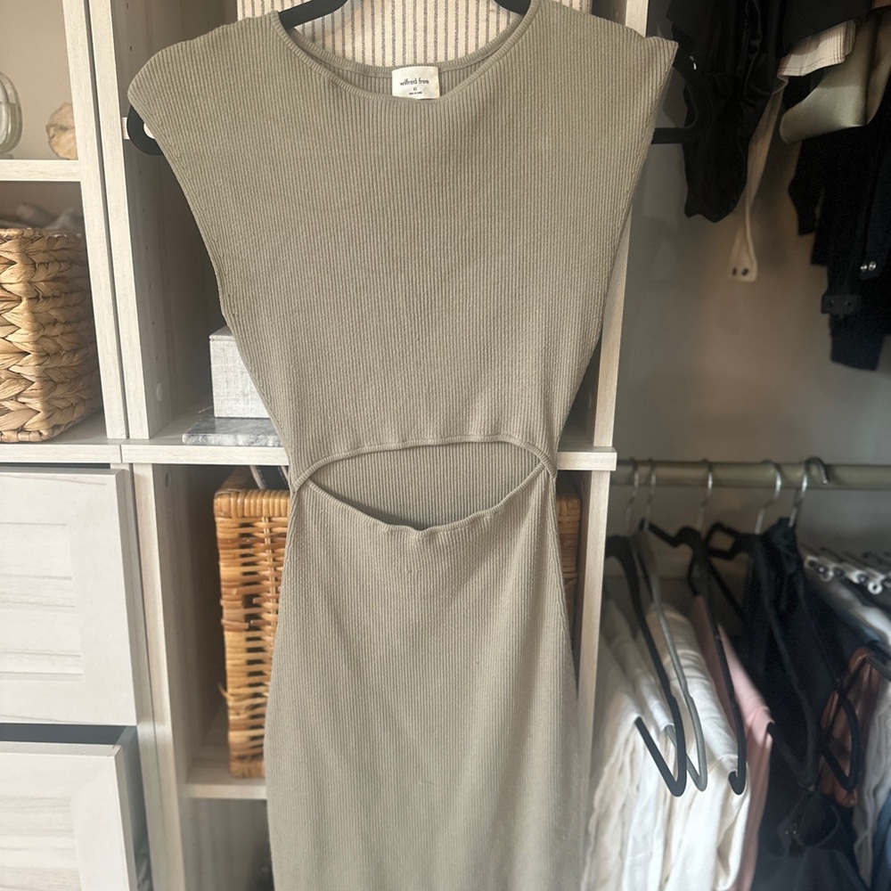 Aritzia Wilfred Women's Cutout Knit Mini Dress